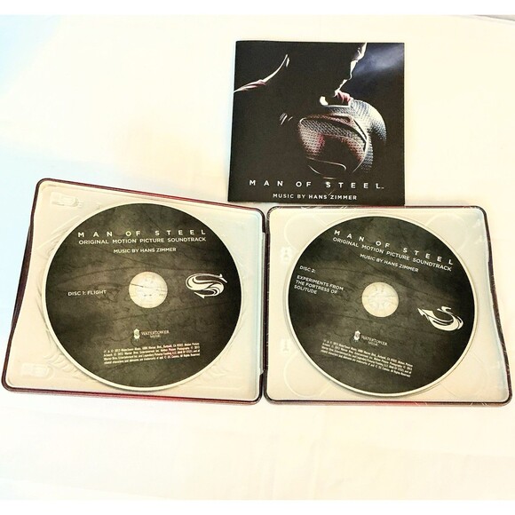 MAN OF STEEL LIMITED DELUXE EDITION Original Soundtrack 2 CDs Red Steel Case - Picture 3 of 4